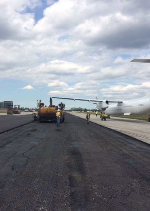 Gazzola Paving helped to pave runways at Lester B. Pearson International Airport